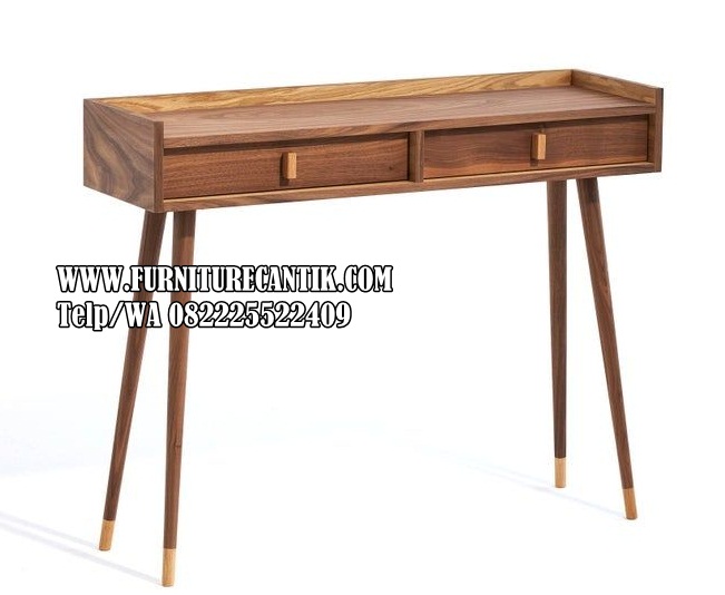 Meja Belajar Minimalis Walnut Kayu Jati